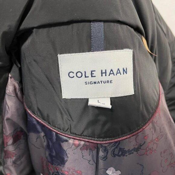 Cole Haan Signature Taffeta Down Quilted Oversize Hooded Front Zip Coat [size L] - Picture 11 of 11